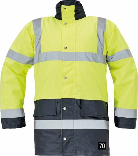 Cerva Sefton munkavédelmi kabát sárga/navy színben