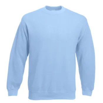   Fruit of the loom kerek nyakú pulóver világoskék színben