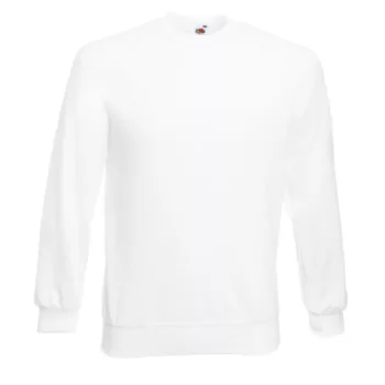   Fruit of the loom Raglan kerek nyakú pulóver fehér színben