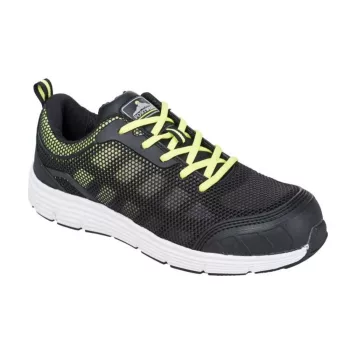   Portwest FT15 Steelite Tove Trainer munkavédelmi félcipő fekete/zöld színben S1P