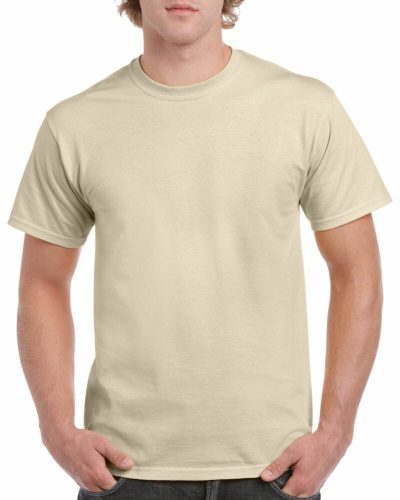 Gildan 5000 kereknyakú póló sand színben