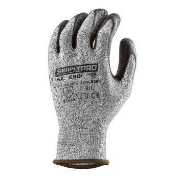   Eurotechnique 1CRLB szürke vágásbiztos tenyéren fekete színű latex mártás