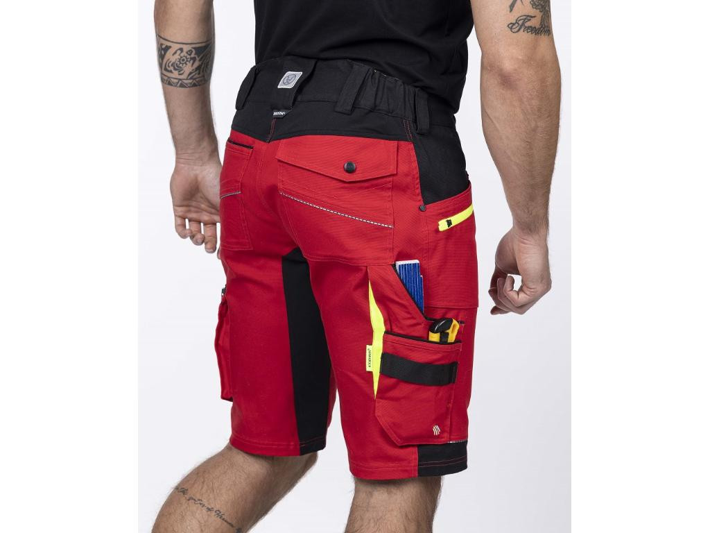 Ardon 4Xstretch munkavédelmi rövidnadrág piros színben
