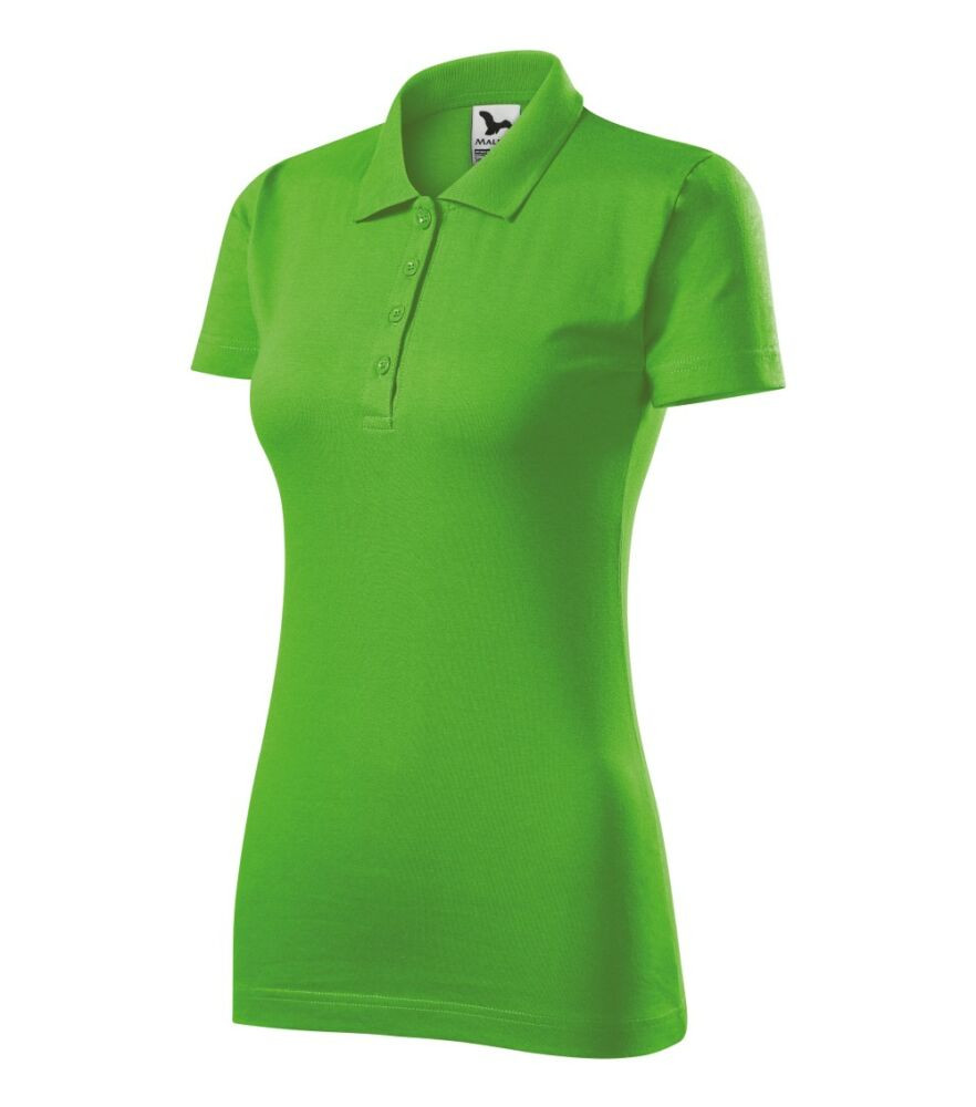 Malfini 223 Single J. galléros női póló almazöld színben