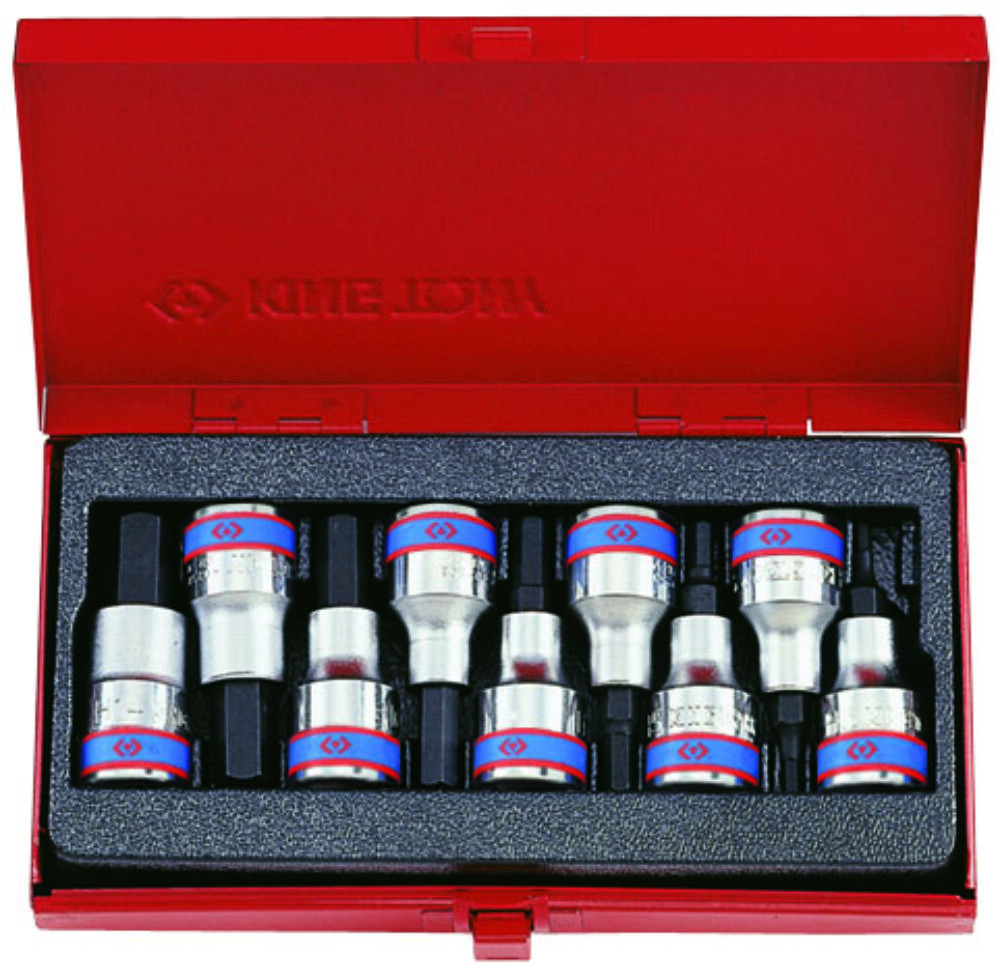 Kingtony 4110PR 9 részes 1/2 coll hatszögbitfej készlet L=55mm
